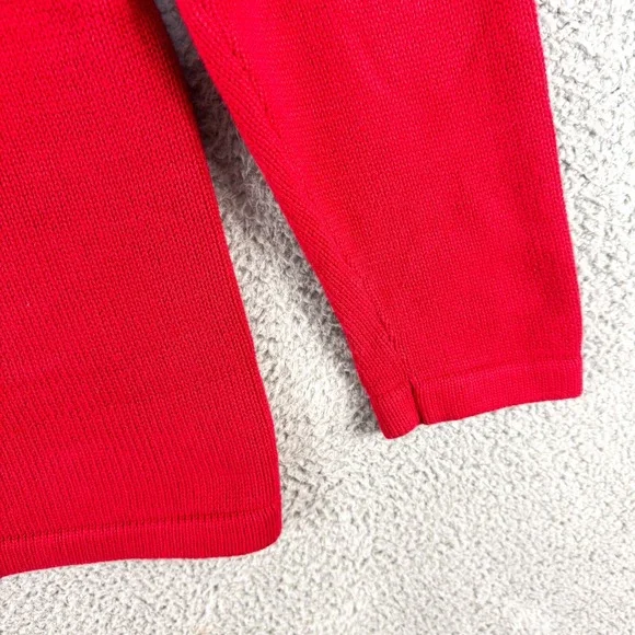 Eddie Bauer Sweater Mens XLT Tall Red Nordic Winter Colorful Festive Ski Outdoor - Picture 3 of 12